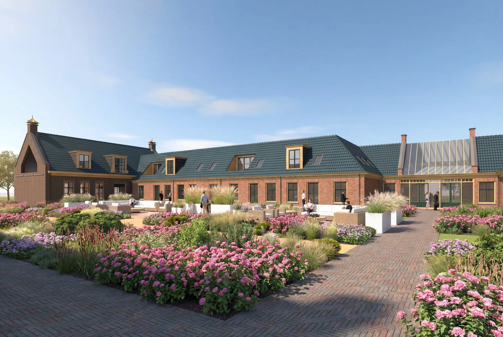 Artist impression De Woudhof: een blik op de binnentuin